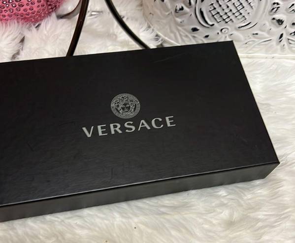 Versace  Black and Gold Medusa Continental Wallet​