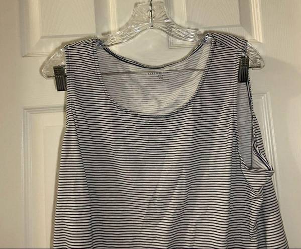 Karen Scott  Sport Navy/Whjte Striped Sleeveless Tank XXL