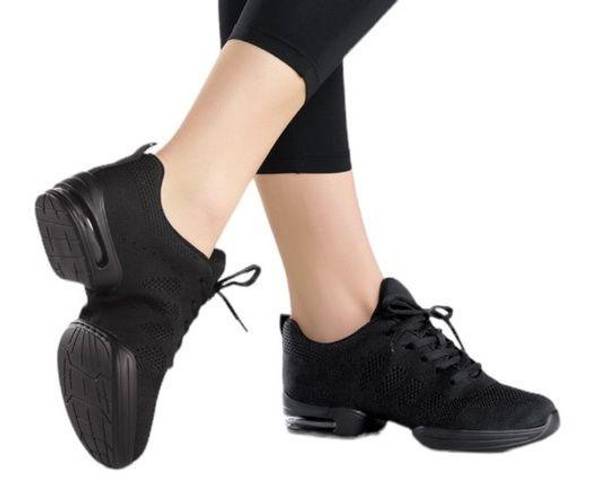 Revolution Dance ✿ Split Sole Jazz Hip Hop Ballet Dance Sneaker ✿ Black ✿ 6A