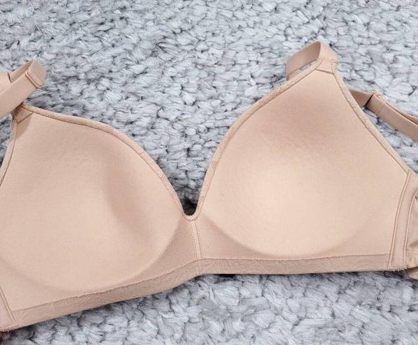 Second Skin Tommy John  Lightly Lined Wireless Bra Beige Tan Nude Size 34A