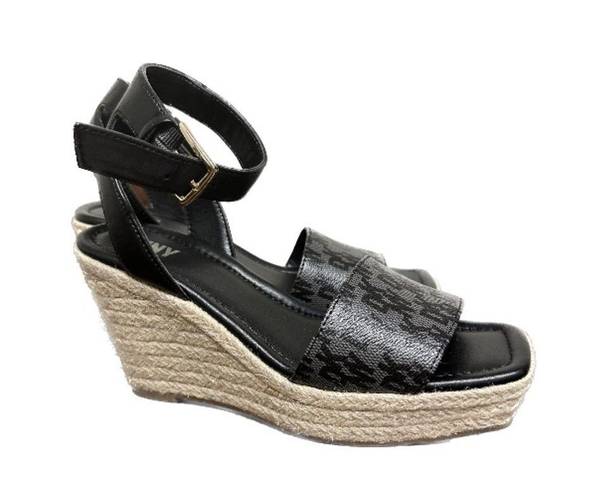 DKNY Calima Ankle Strap Espadrille Wedge Sandals NWOB