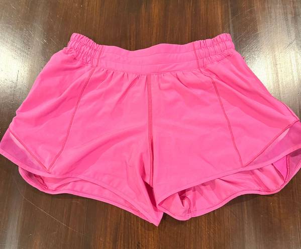 Lululemon Pink Hotty Hot Shorts 4”