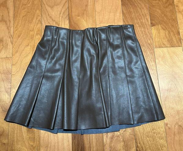 Brown Leather Skirt Size L