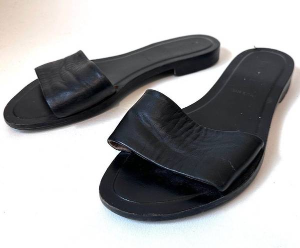 Everlane  9 Modern Black Leather Slide Sandals