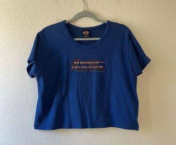 Harley Davidson  y2k mesh cropped graphic t shirt size xl