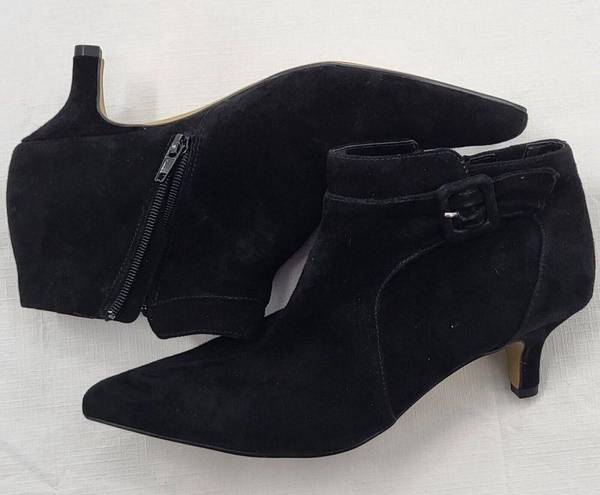 Bella Vita  Bindi Ankle Booties Boots Womens 8WW Black Suede Leather Shoes