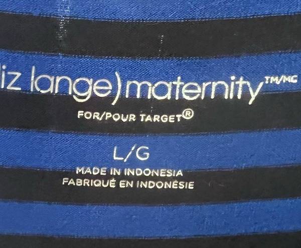 Liz Lange 🎊HP🎊  Maternity blue and black striped tunic top size large