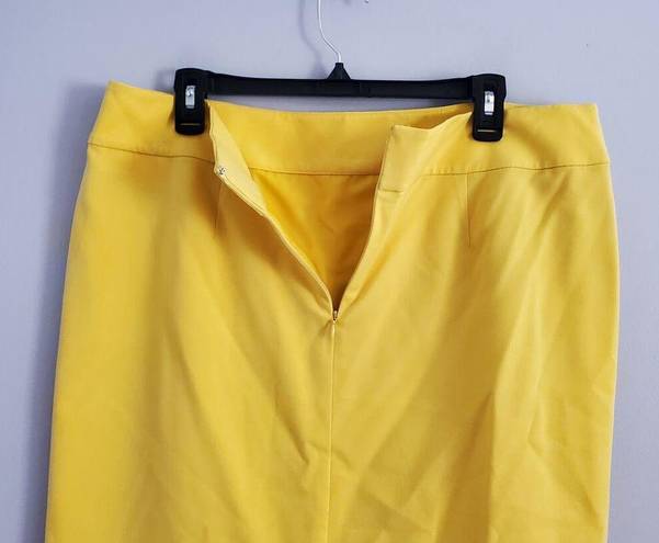 Nine West  Yellow Pencil Straight Skirt 14