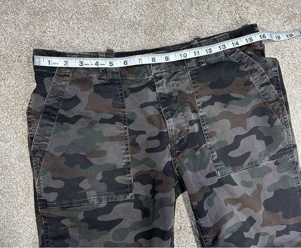 Edge Nili Lotan Jenna Cropped Raw  Hem Military Charcoal Camo Pants Mid Rise 6
