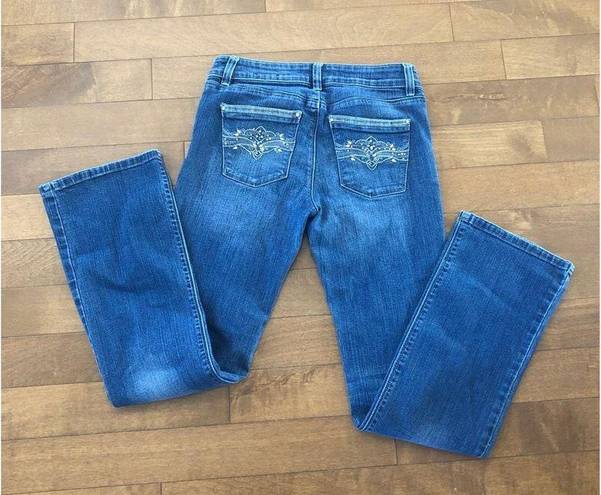 White House | Black Market  blue boot leg Rhinestone jeans size 2s