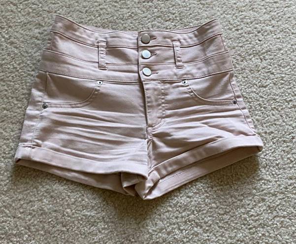 Xhilaration Light Pink High Waist Shorts (Size 2)