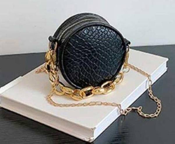 Mini Crocodile Embossed Chain Circle Bag NWOT