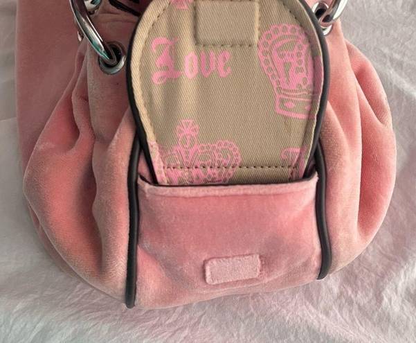 Juicy Couture  Y2K Original Baby Fluffy Pink Velour Handbag 💕