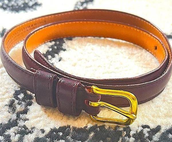 Coach Vintage  Brown Glove Tanned Cowhide Leather & Brass Belt 30”