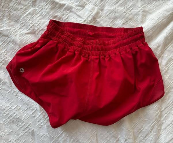 Lululemon Hotty Hot Shorts Red 2.5 Inch