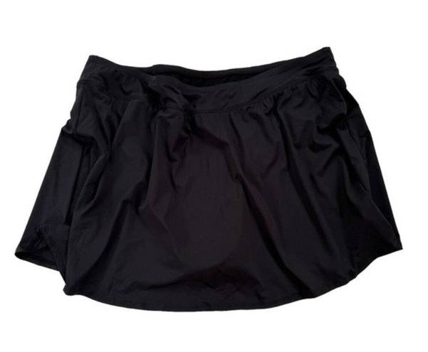 Bleu Rod Beattie  Plus Size Tummy Control Swim Skirt Black Size 16W NWT