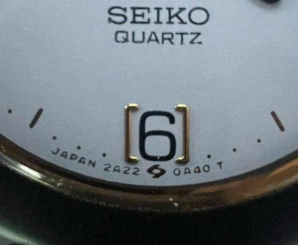 Seiko  Rivoli Rare Ladies Watch Black Gold Bracelet White Dial New w/Original Box