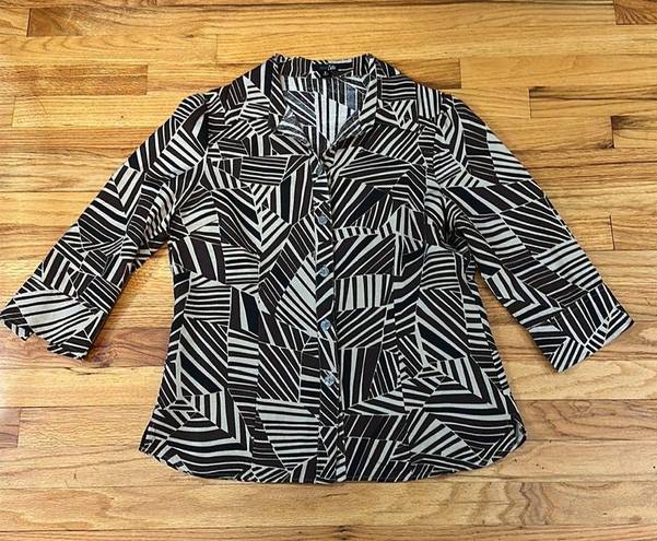 East 5th  Geometric Pattern Button Down Shirt Sz M