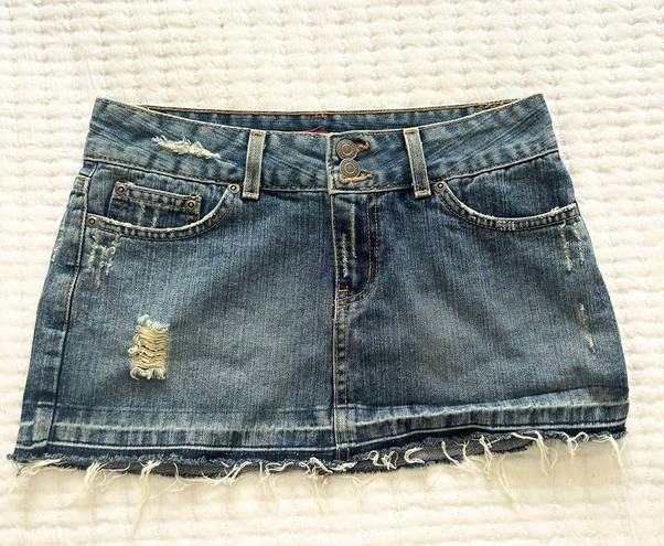 y2k denim mini skirt size small Blue