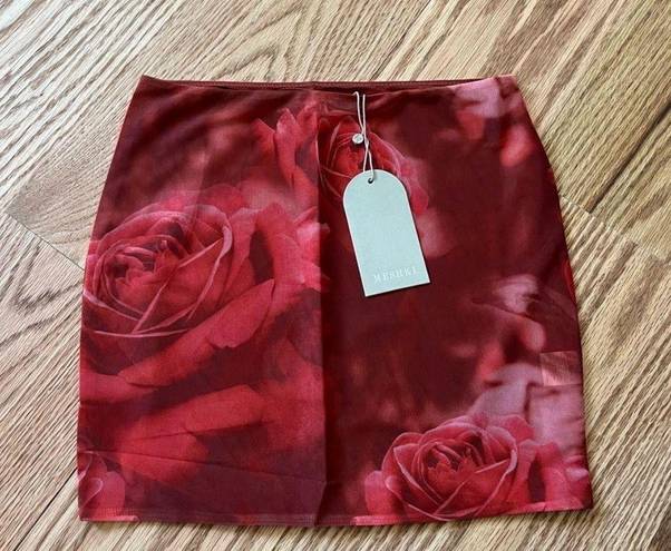 Meshki Mini Skirt Red