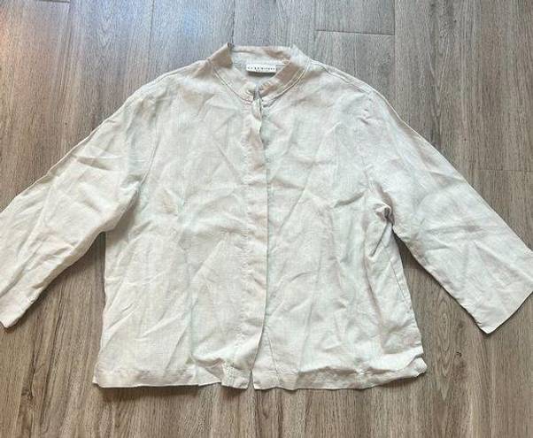 Bryn Walker  100% Linen Button Down Lightweight Shirt Jacket Size M