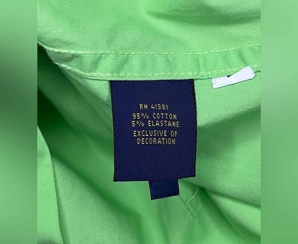 Polo  Ralph Lauren lime green fitted collared button down sz 8