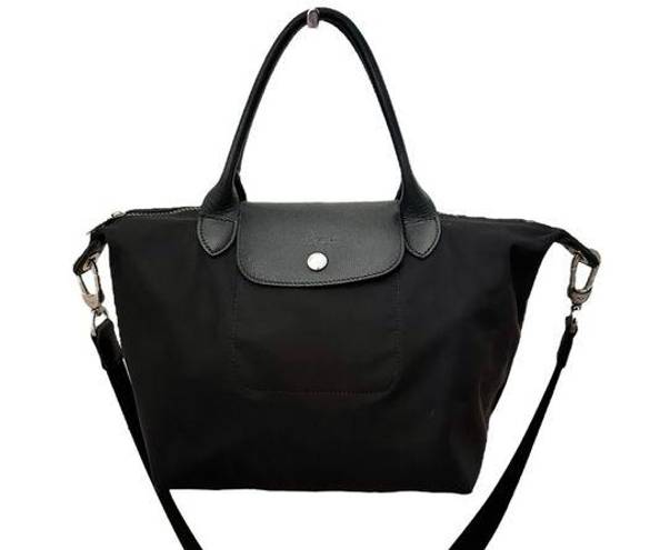 Longchamp  Le Pliage Neo Small Nylon Shoulder Bag - Black