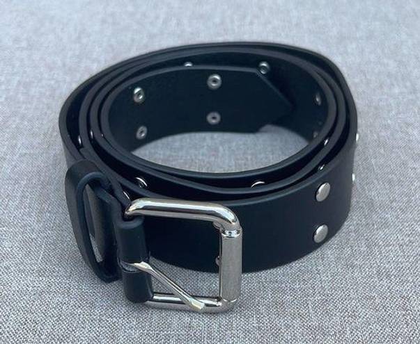 Guess  Jeans black faux leather belt with silver studs Size small (42 inches)