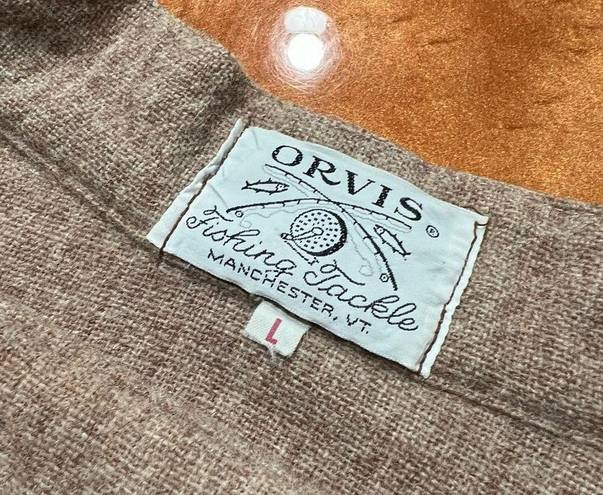 Orvis Vintage  100% Wool Top Made in Vermont USA Large