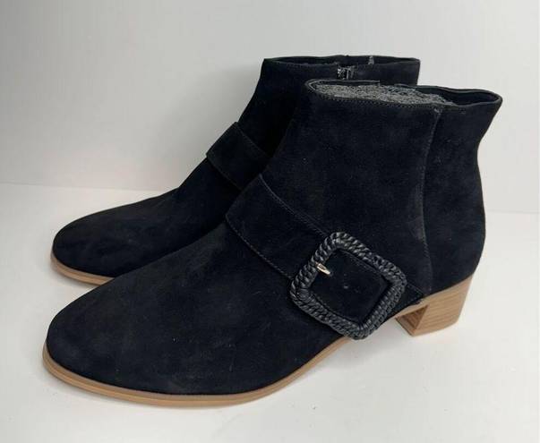 Jack Rogers  Boots Women's Izzie Size 9 Black Block Heel Ankle Booties