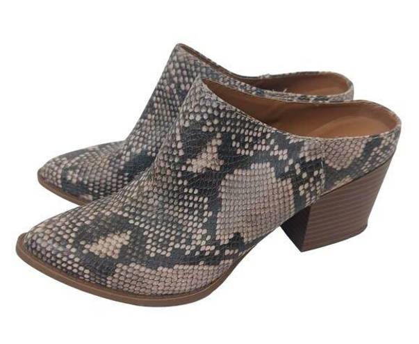 Dolcetta Dolce Vita  Animal Print Mules Size 6.5M Snake Print Python Slip On Rory