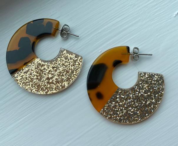 American Eagle  Tortoise and Glitter Earrings