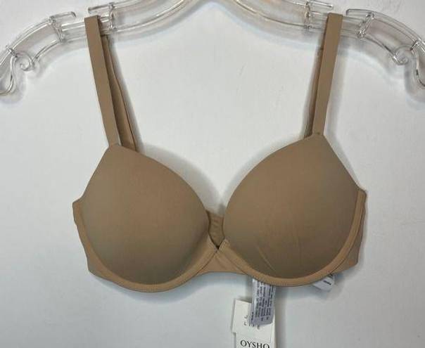 Oysho NWT  Bra 32C Tan Padded Molded Lined Undewire Comfort Feminine Intimates