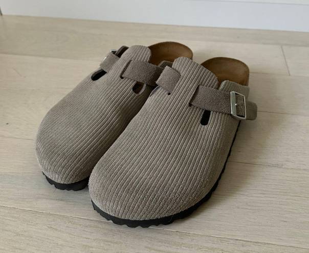 Birkenstock Boston Suede Embossed Clogs