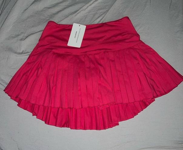 Gold Hinge NWT:  Hot Pink Pleated Tennis Skirt