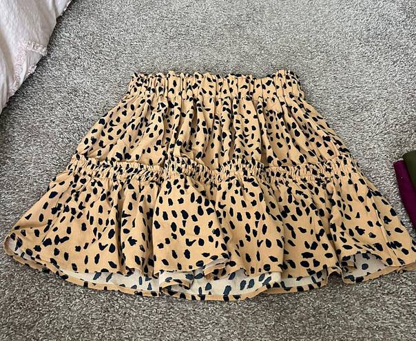 Main Strip Animal Print Skirt