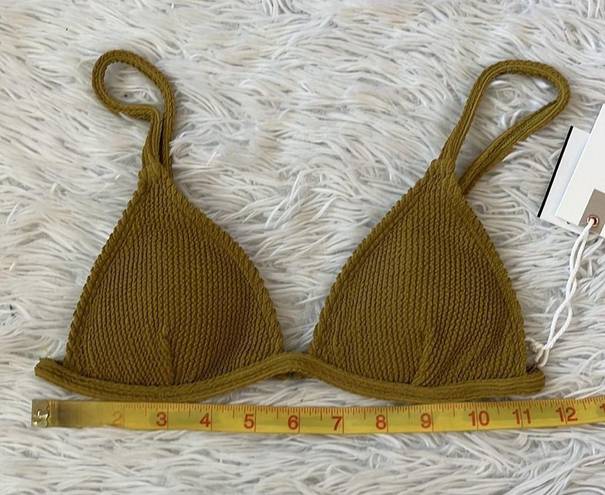 Good American  Women’s Always fits Triangle bikini top in dirty olive001 size 1