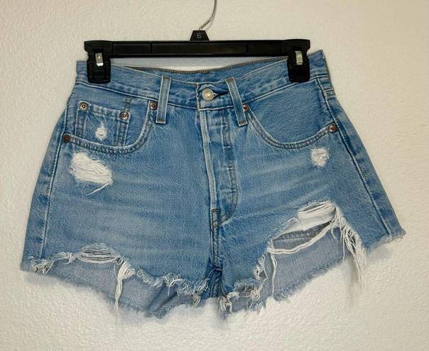 Levi’s  501 Cut off Denim Shorts size 24W