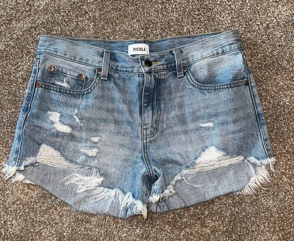 Pistola Distressed Jean Shorts