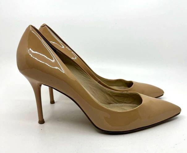 Brian Atwood  Beige Patent Leather Pumps 8 US