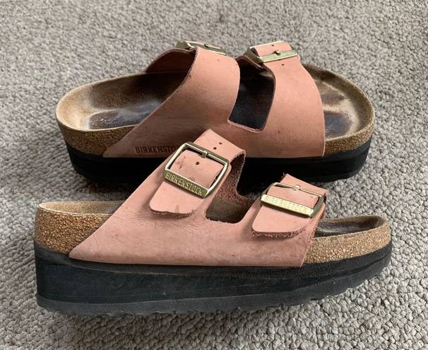 Birkenstock Pink Platform Sandals