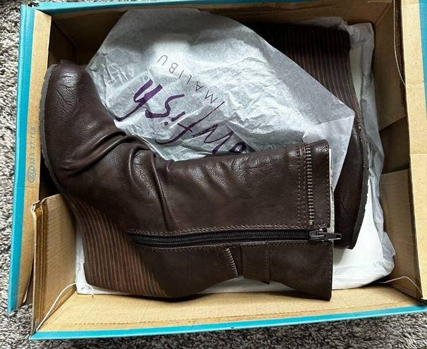 blowfish  Womens Brown Wedge Heel Boots Size 8.5