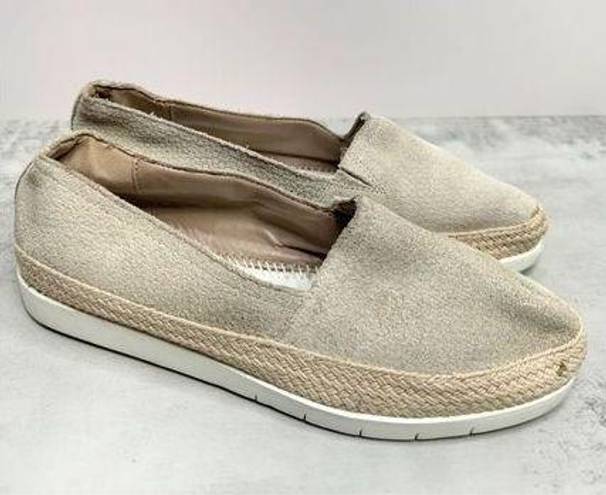 Donald Pliner  Slip On Shoes Womens Size 6.5 Tan Suede Espadrille Flats