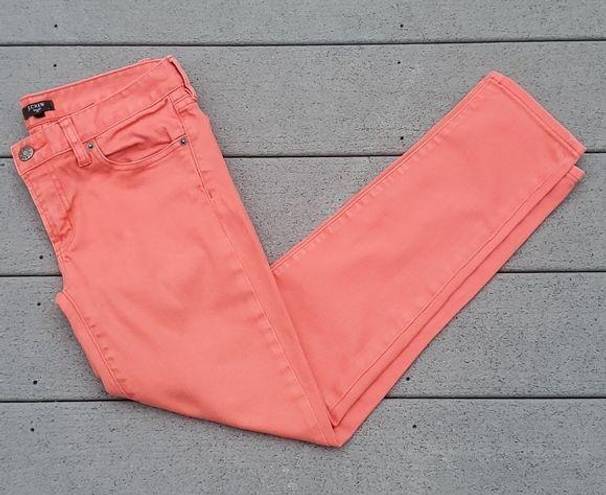  Stretch Size 26 Toothpick Jeans | J.Crew Coral Colored Jeans Style 77088