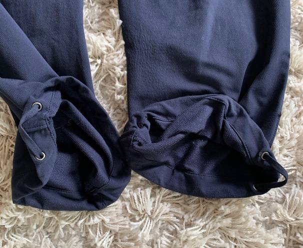 Athleta Y2K Early 2000s Navy Blue  Midtown Trouser Elastic Drawstring Waist Sweatpants Mid-Low Rise