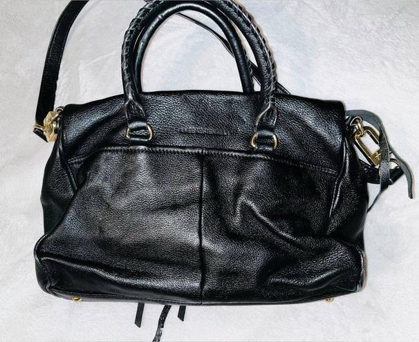 Aimee Kestenberg  Leather Gold/Black Satchel Handbag