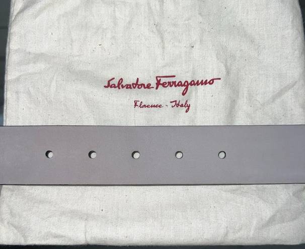 Salvatore Ferragamo Gancini Leather Buckle Belt GV67 9898 Italy 💯 Authentic NEW