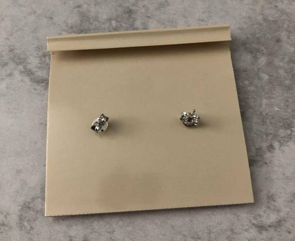 Burton Olivia  Sterling Silver Black Love Bug Stud Earrings Heart Shape NEW