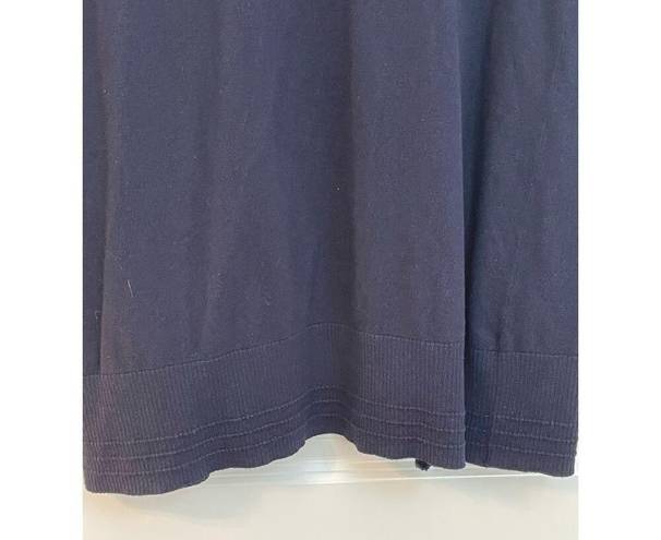 Isaac Mizrahi  Live Navy Open Front Cardigan Sweater, Size Medium