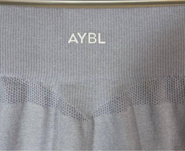 AYBL NEW  motion seamless cycling shorts in ice blue high waist stretch grey XL